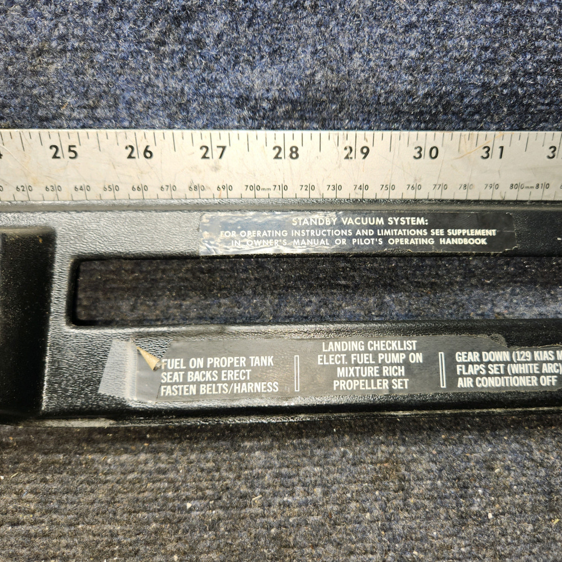 Used aircraft parts for sale, 69338-02 Piper PA32RT-300 Instrument Panel - Middle Left