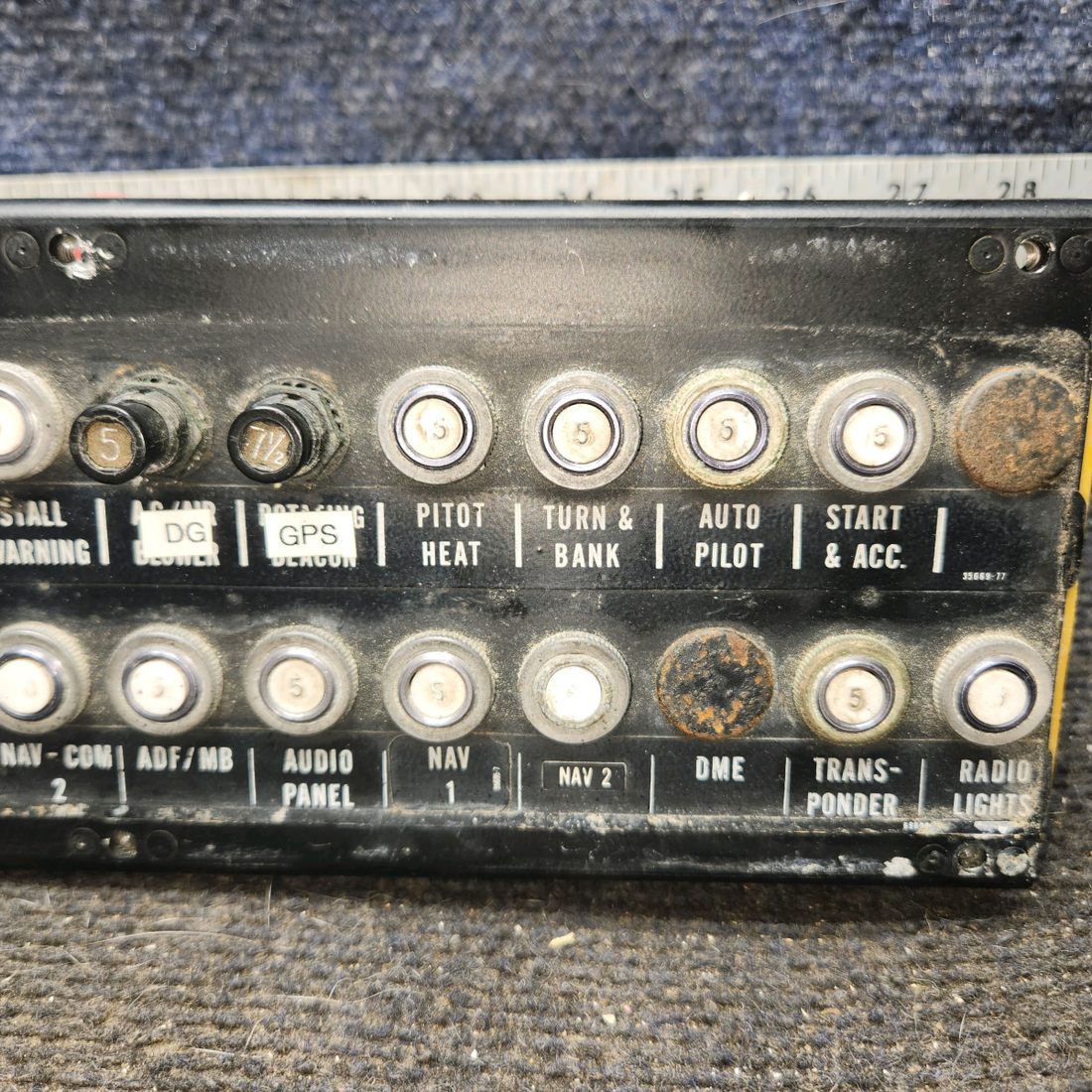 Used aircraft parts for sale, 35209-000 piper PA-28-181 Circuit Breaker Panel