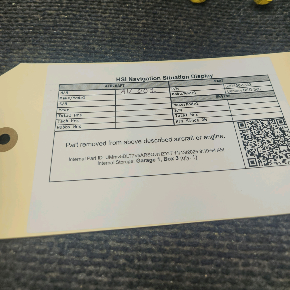 Used aircraft parts for sale, 52D136-1333 Century Flight Systems NSD 360 Cessna T210 HSI Navigation Situation Display