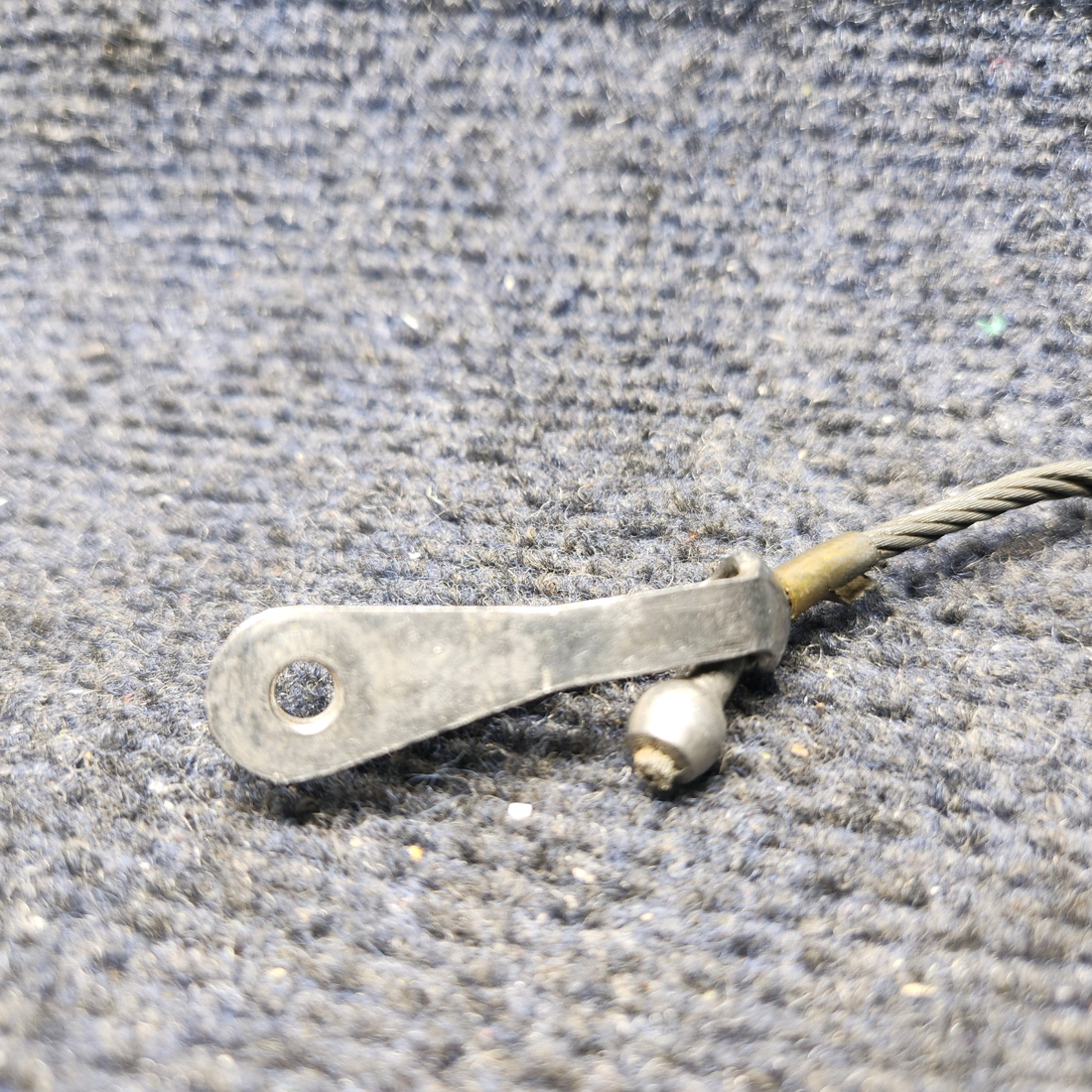 Used aircraft parts for sale, 20868-00 Piper PA28-140 Seat Belt Attach Cable Rear Side