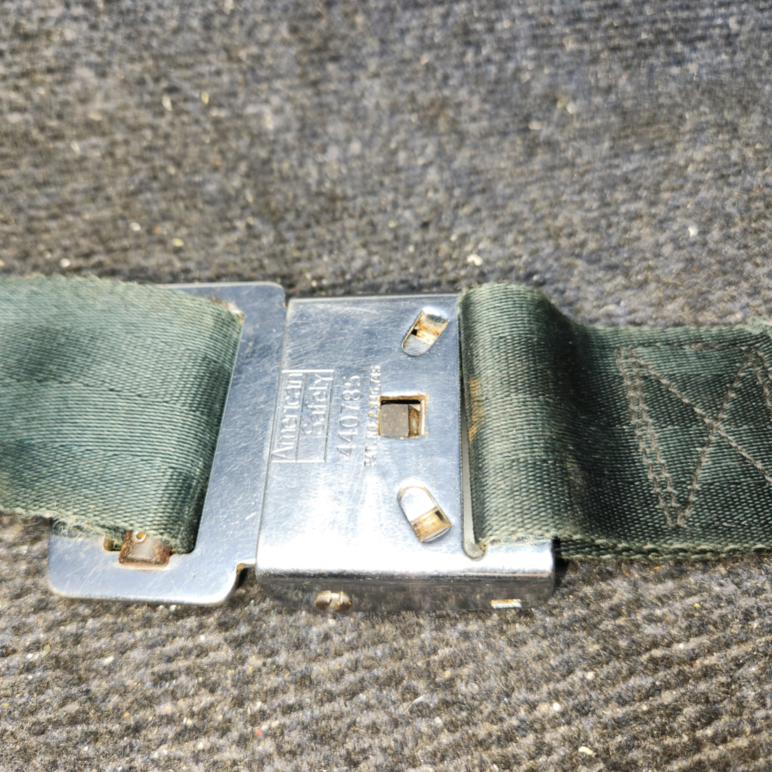 Used aircraft parts for sale, 449965-421-2264 AM-Safe 9600-22 Piper PA28-161 Seatbelt Assembly Missing Tag