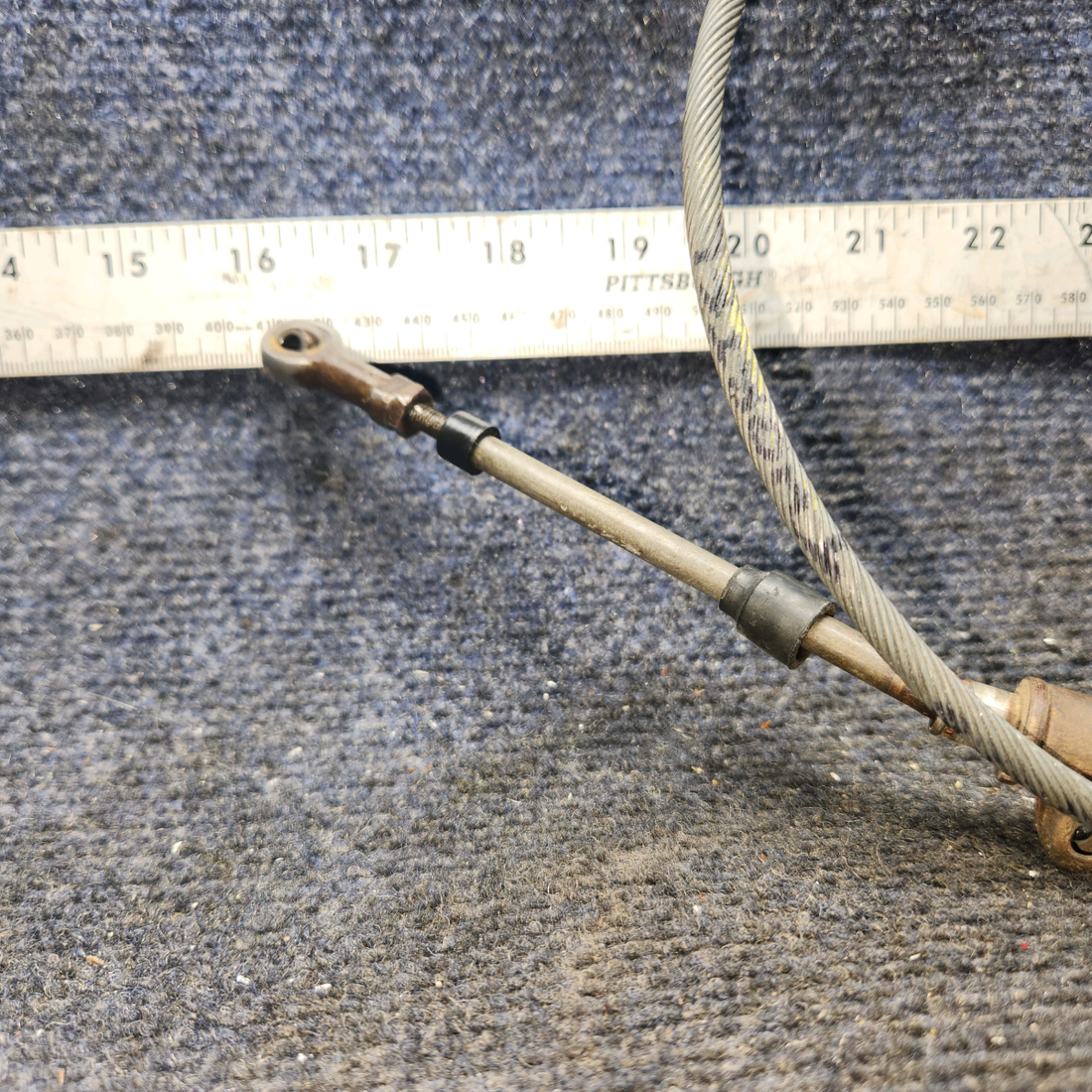 Used aircraft parts for sale, 169-380084-9 Beechcraft C23 SUNDOWNER Throttle Control Cable Assy 45"