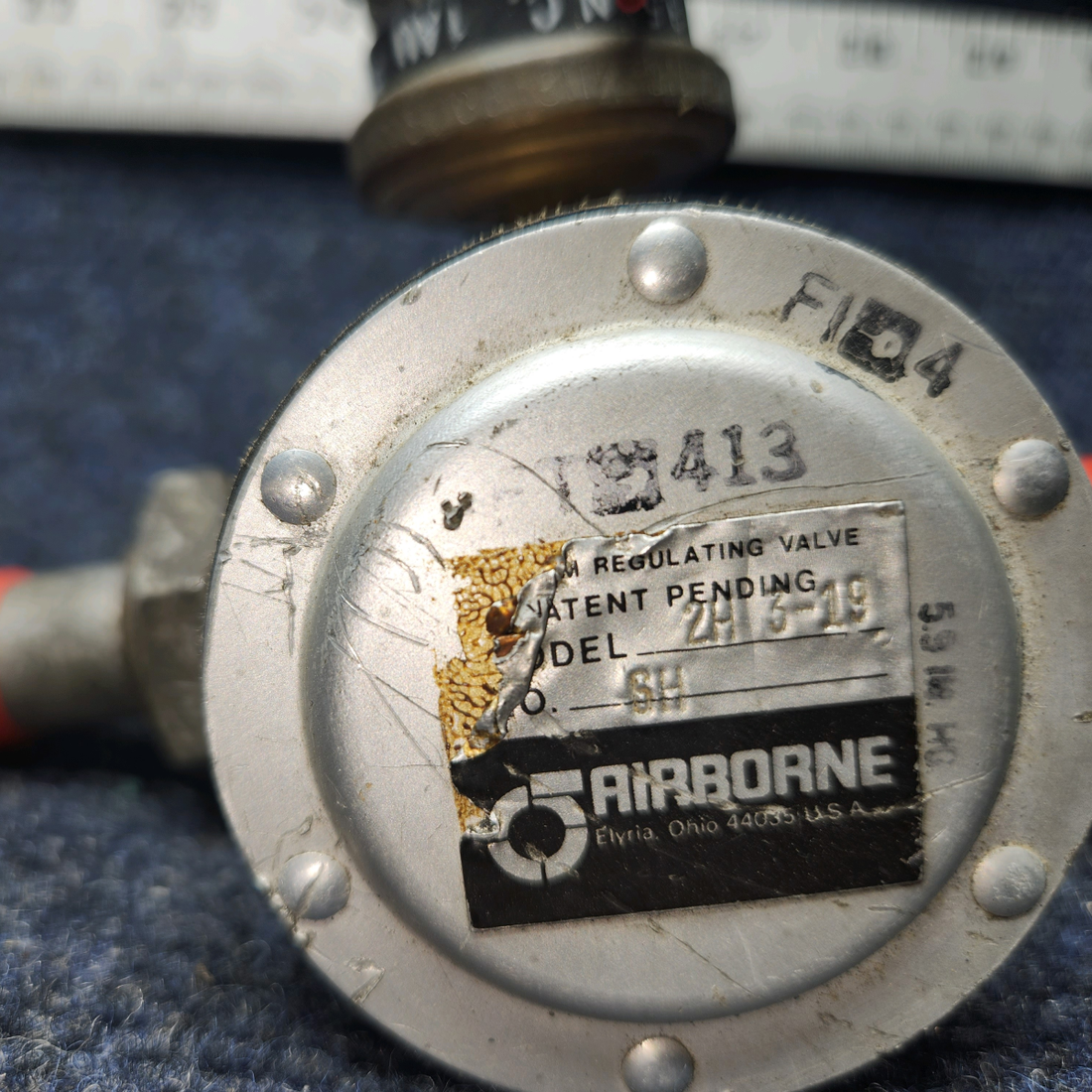 Used aircraft parts for sale, 2H3-19 Airborne PIPER PA28RT-201 Vacuum Regulating Valve