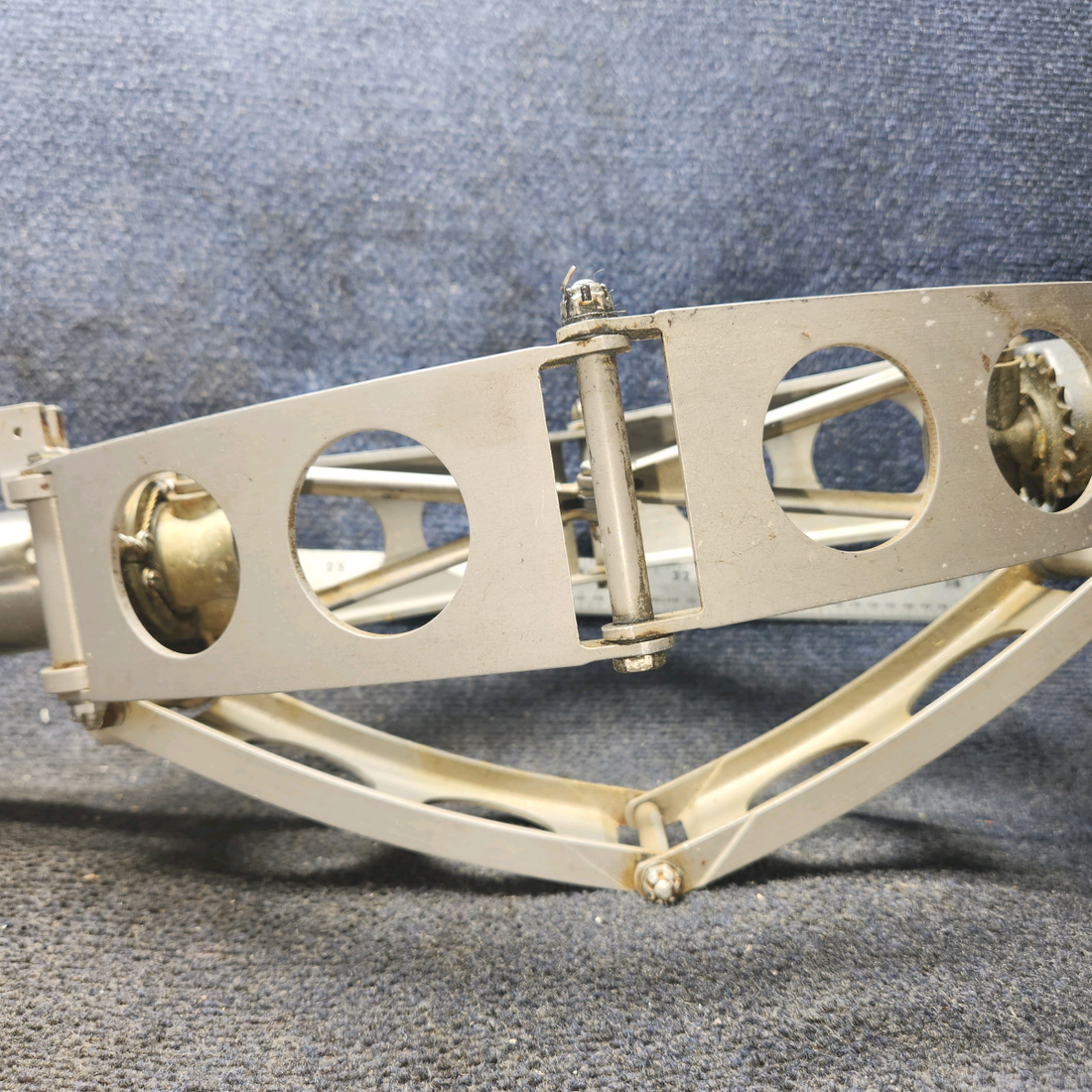 Used aircraft parts for sale, 35-524041-602 Beechcraft F35 Control Column Assembly With Hanger, Knees, Links