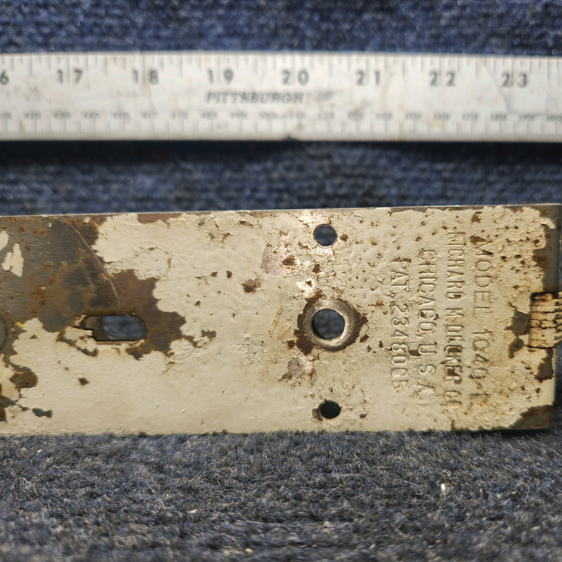 Used aircraft parts for sale, 1040-B Beechcraft A24R Decker Door Latch Interior