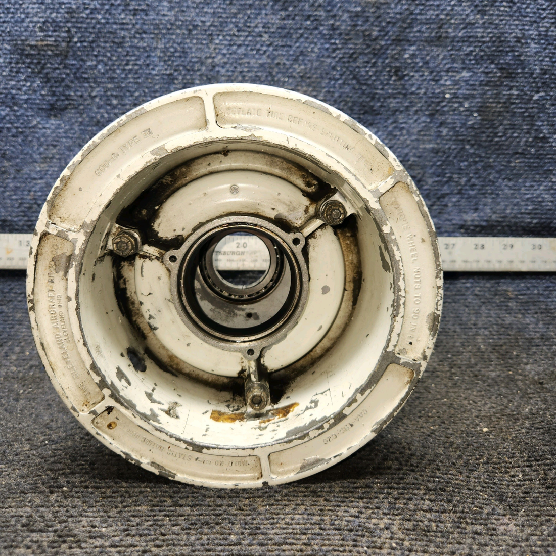 Used aircraft parts for sale, 27-100D Beechcraft 35-33 6.00-6 Main Wheel Assembly Type III
