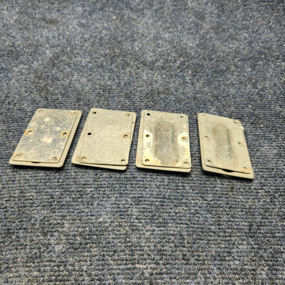 Used aircraft parts for sale, 99141-003 Piper PA32RT-300 AFT SEAT ATTACH PLATE SET WITH BACKPLATE SET OF FOUR