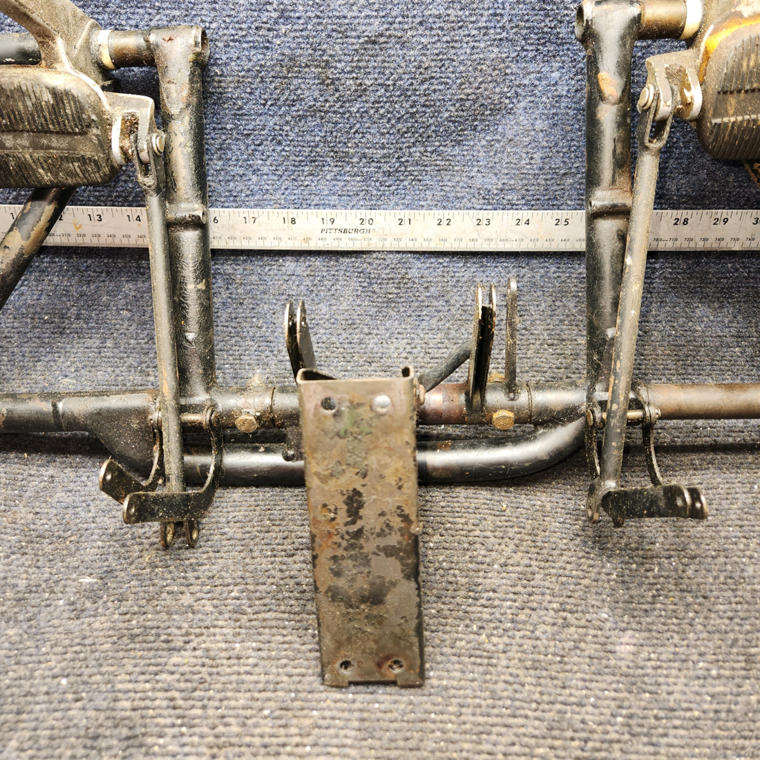 Used aircraft parts for sale, 63464-005 Piper PA32RT-300 Rudder Pedal Bar Assembly-No Master Cylinder Included