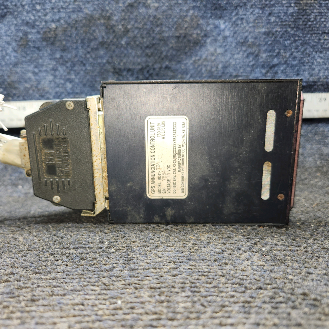 Used aircraft parts for sale, MD41-724 Mid-Continent Beechcraft 35-33 GPS Annunciation Control Unit