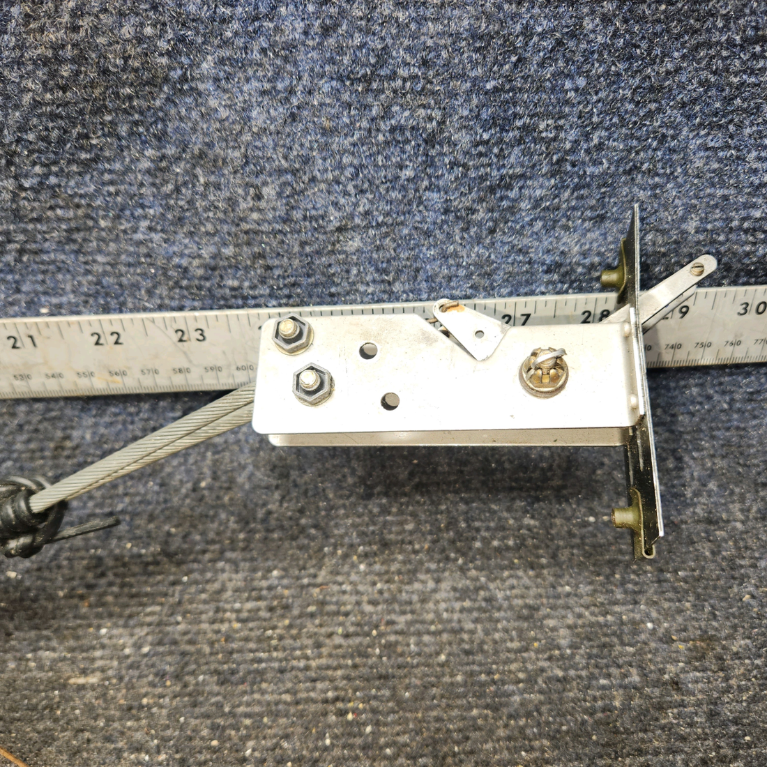 Used aircraft parts for sale, 79863-003 Piper PA32RT-300 Heat and Defroster Control Lever Assembly with Cables – 71" and 44"