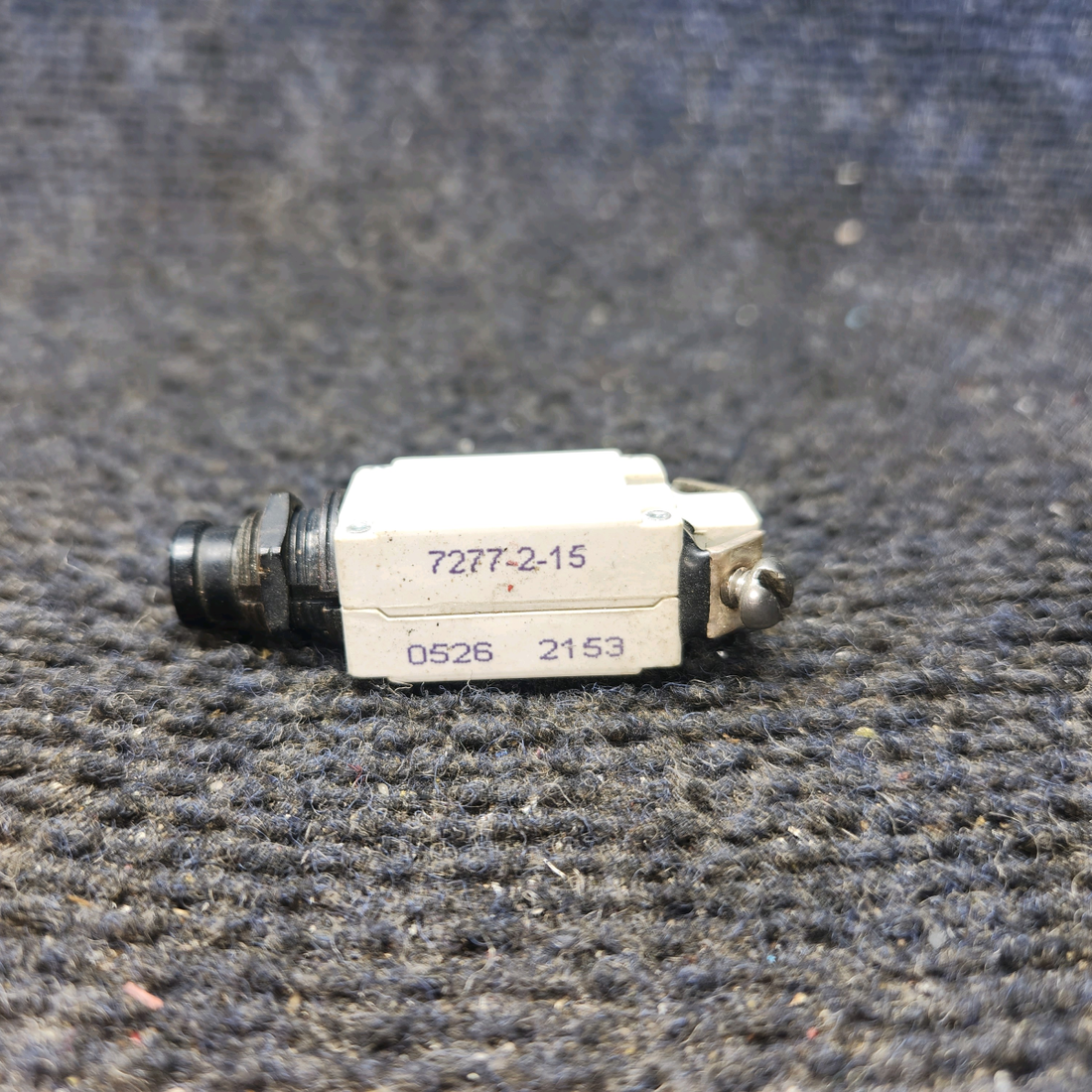 Used aircraft parts for sale, 7277-2-15 Klixon 7277-2 Cessna 172E Circuit Breaker  15 AMP