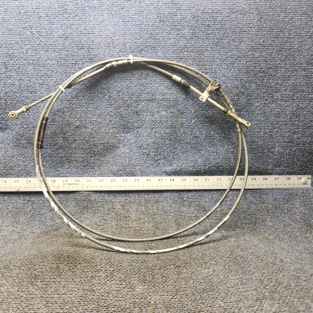 Used aircraft parts for sale, 555-815 Piper PA32RT-300 Throttle Control Cable (114" long)