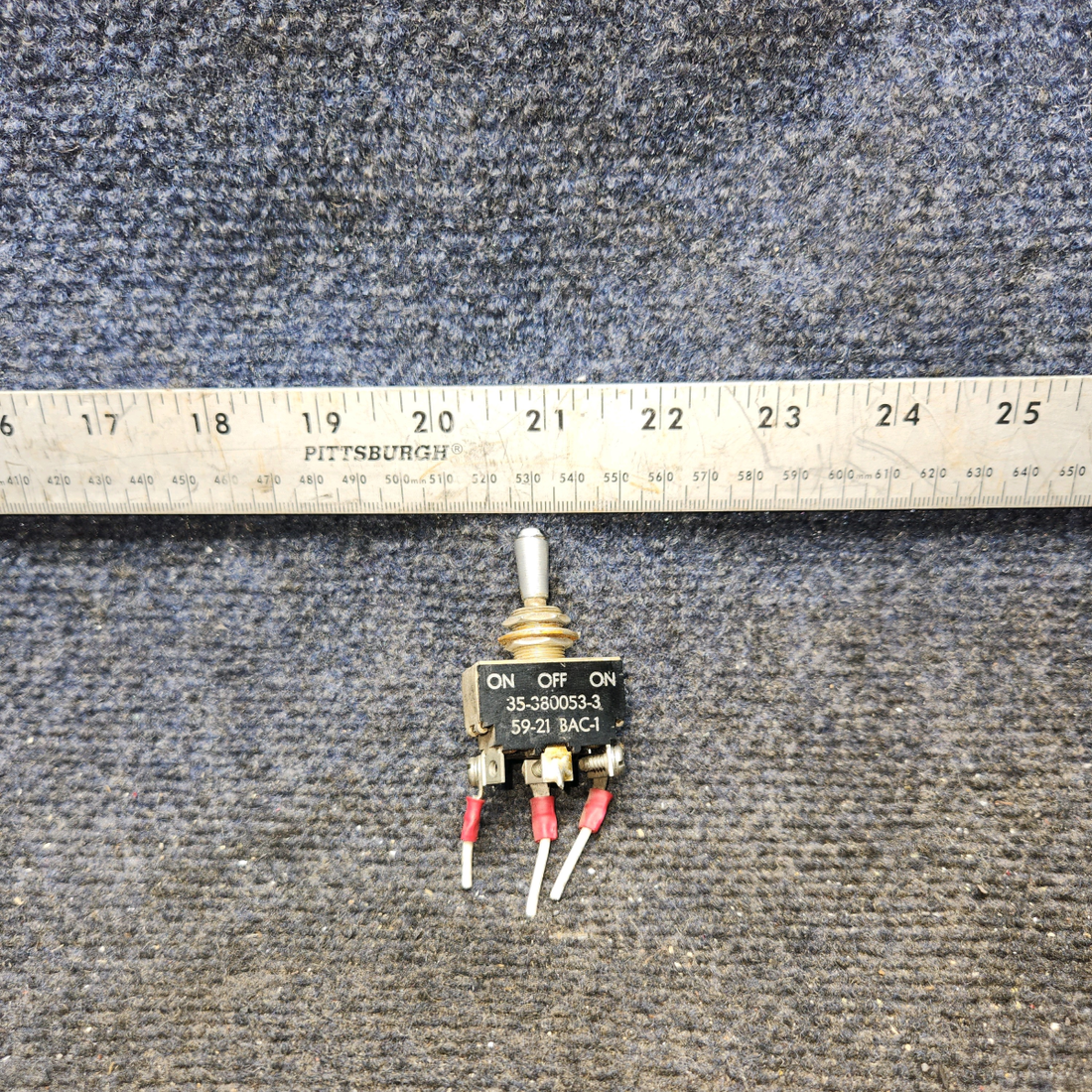 Used aircraft parts for sale, 35-380053-3 Beechcraft 95-B55 Toggle Switch Assy