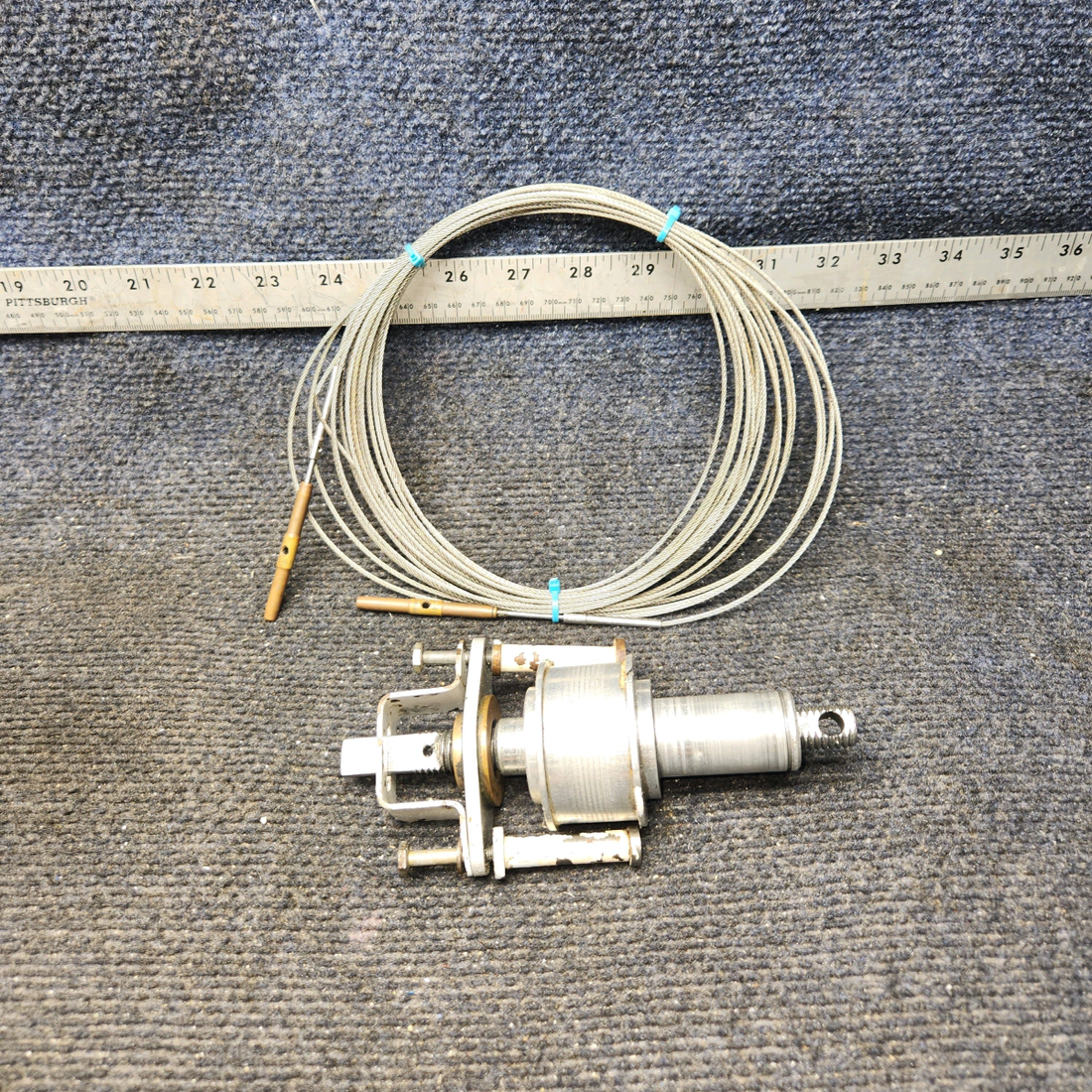 Used aircraft parts for sale, 78969-002 Piper PA32RT-300 Stabilator Trim Jackscrew and Barrel Assy With Cable
