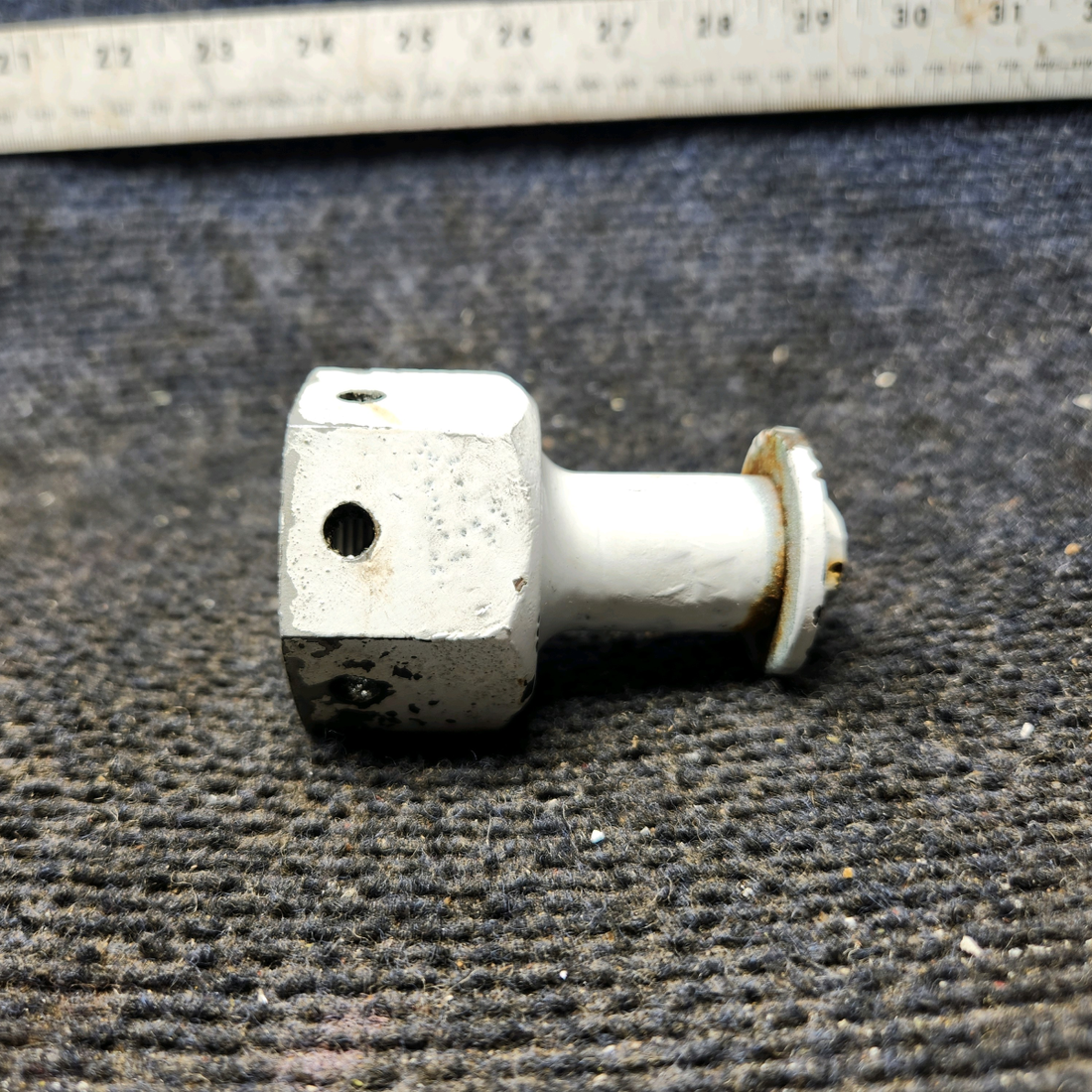 Used aircraft parts for sale, 0441130-2 Cessna 172E Main Gear Axle Fairing Nut (Length: 2.563")