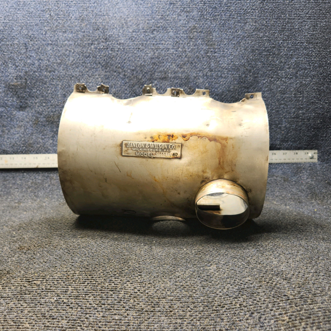 Used aircraft parts for sale, 0550176-38 Continental O-300, GO-300 Cessna C175 Shroud Assy Exhaust - RH