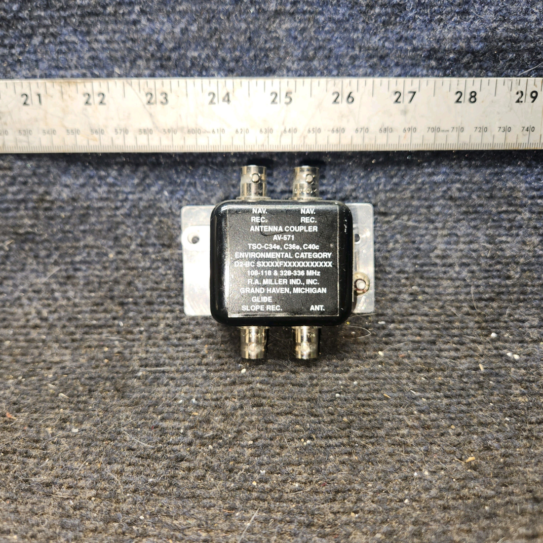 Used aircraft parts for sale, AV-571 R.A Miller cessna 172k Antenna Coupler