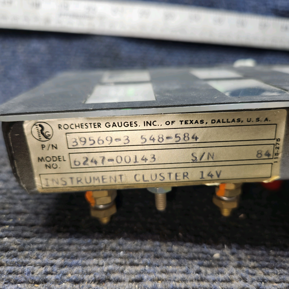 Used aircraft parts for sale, 39569-003 Rochester Gauges Piper PA34-220T Intrument Gauge Cluster (12V)