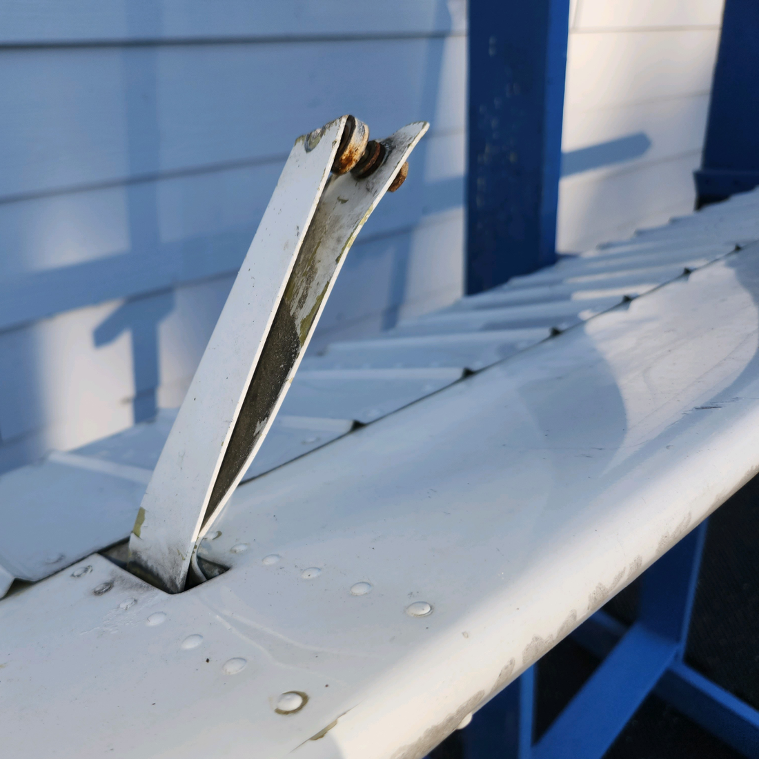 Used aircraft parts for sale, 169-160005-44 Beechcraft A24R Flap Assembly RH (Bracket Bent)  "SEE PHOTOS"