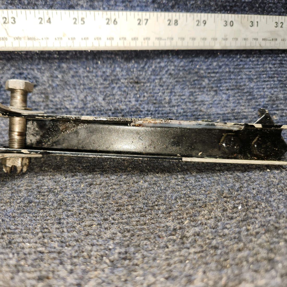 Used aircraft parts for sale, 96-950002-73 BEECHCRAFT 95-55B Exhaust Channel with Clamp/Bracket