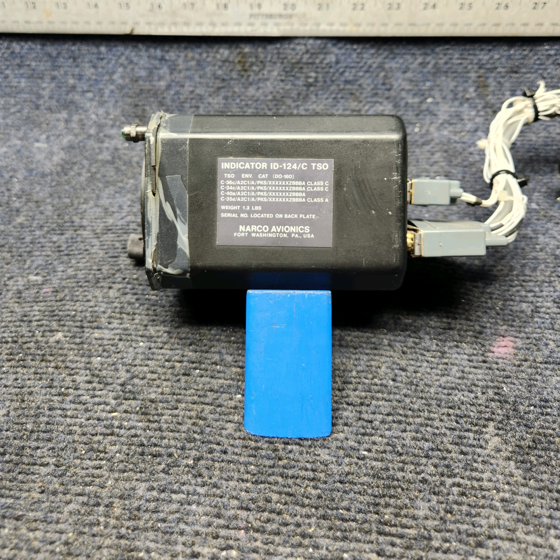 Used aircraft parts for sale, Narco Nav 124 /ID-124 Narco ID-124 MOONEY M20J NARCO NAV RECEIVER AND INDICATOR ID-124 RACK-CONNECTOR