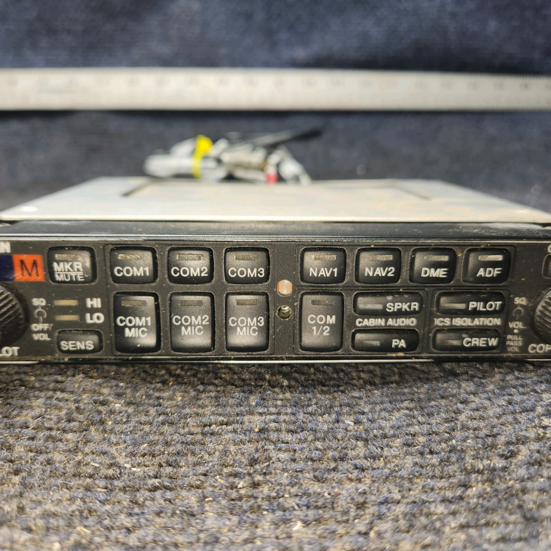 Used aircraft parts for sale, 011-00401-00 Garmin GMA 340 Cessna 182G Audio Panel Intercom With  tray and connectors.