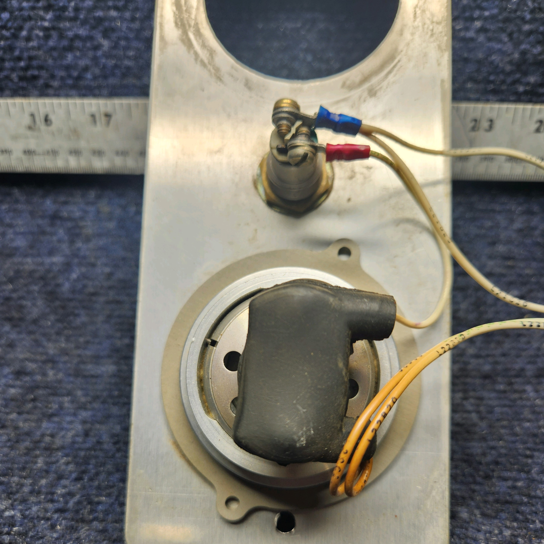 Used aircraft parts for sale, 58-530104-1, 2565 Beechcraft F33A OVERHEAD PANEL WITH LIGHT AND SWITCH