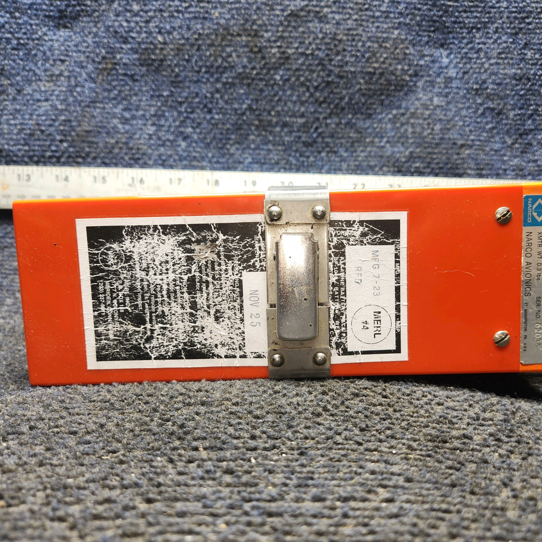 Used aircraft parts for sale, TSO C91 Narco Avionics Cessna 182G Emergency Locator Transmitter ELT