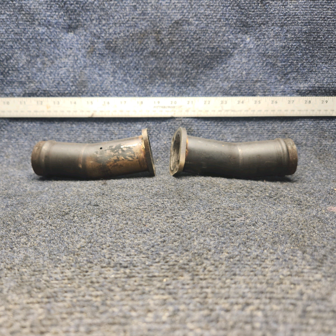 Used aircraft parts for sale, 099001-132 Beechcraft A24R Bent Exhaust Riser with Probe Hole