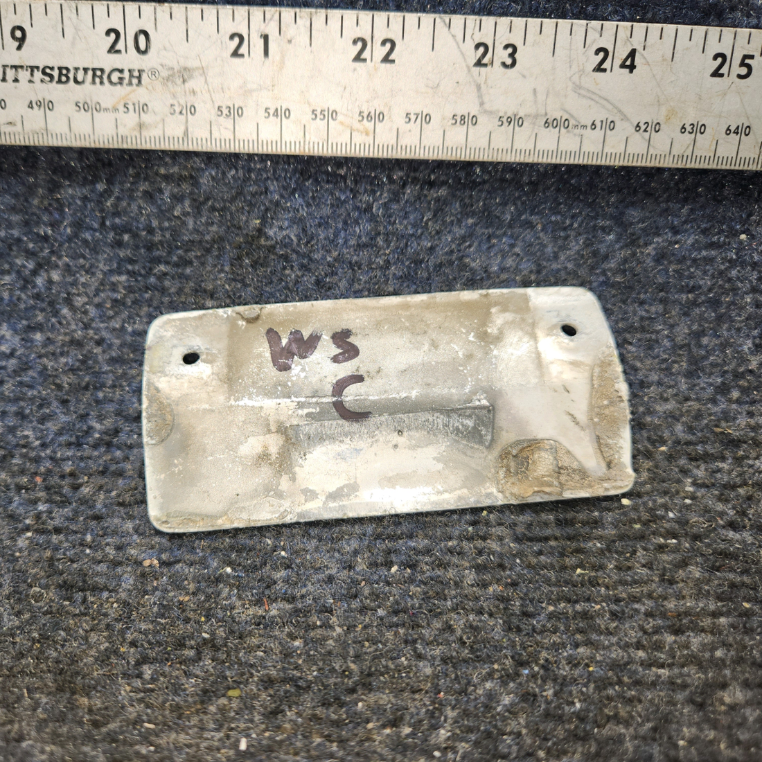 Used aircraft parts for sale, 69219-000 Piper PA28-161 Windshield Collar Plate – Outside Center