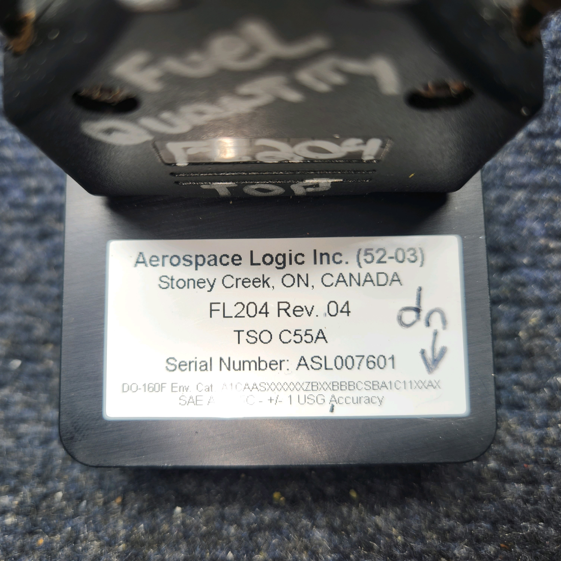 Used aircraft parts for sale, FL204 Aerospace Logic Inc FL204 Resistive Sender PIPER PA-24-250 Fuel level Resistive Float Gage