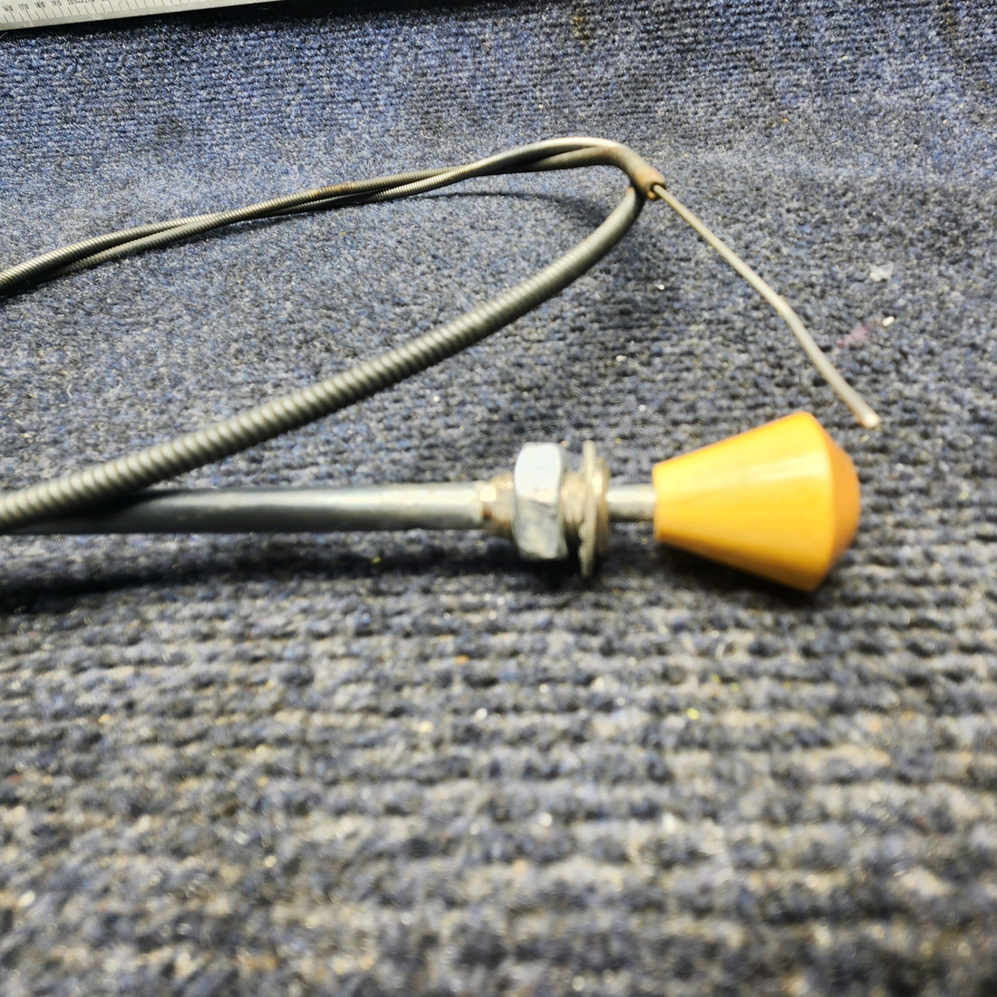 Used aircraft parts for sale, 35-380051-27 Beechcraft F33A CABIN HEAT CONTROL CABLE ASSEMBLY (L: 46-1/4")