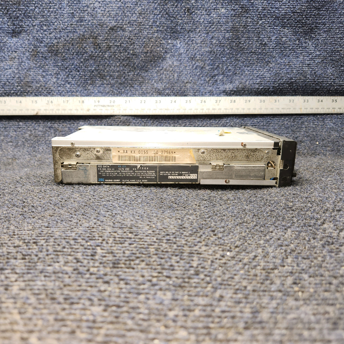 Used aircraft parts for sale, 069-1024-00 Bendix King KX 155 Beechcraft C23 SUNDOWNER NAV/COM with Glideslope – 14V, Rack & Connector