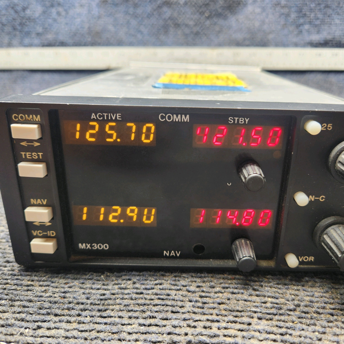 Used aircraft parts for sale, TKM MX300 TKM MX300 cessna 150G NAV/COM Radio with Tray and Connector – 14V