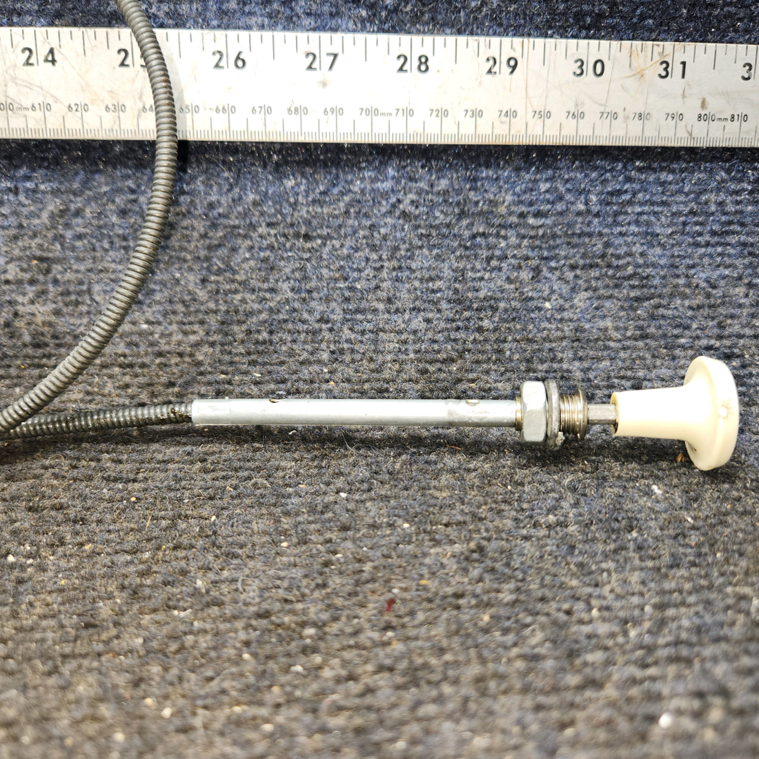 Used aircraft parts for sale, S1239-11 cessna 150G Cabin Heat Control Cable – 34.75 in
