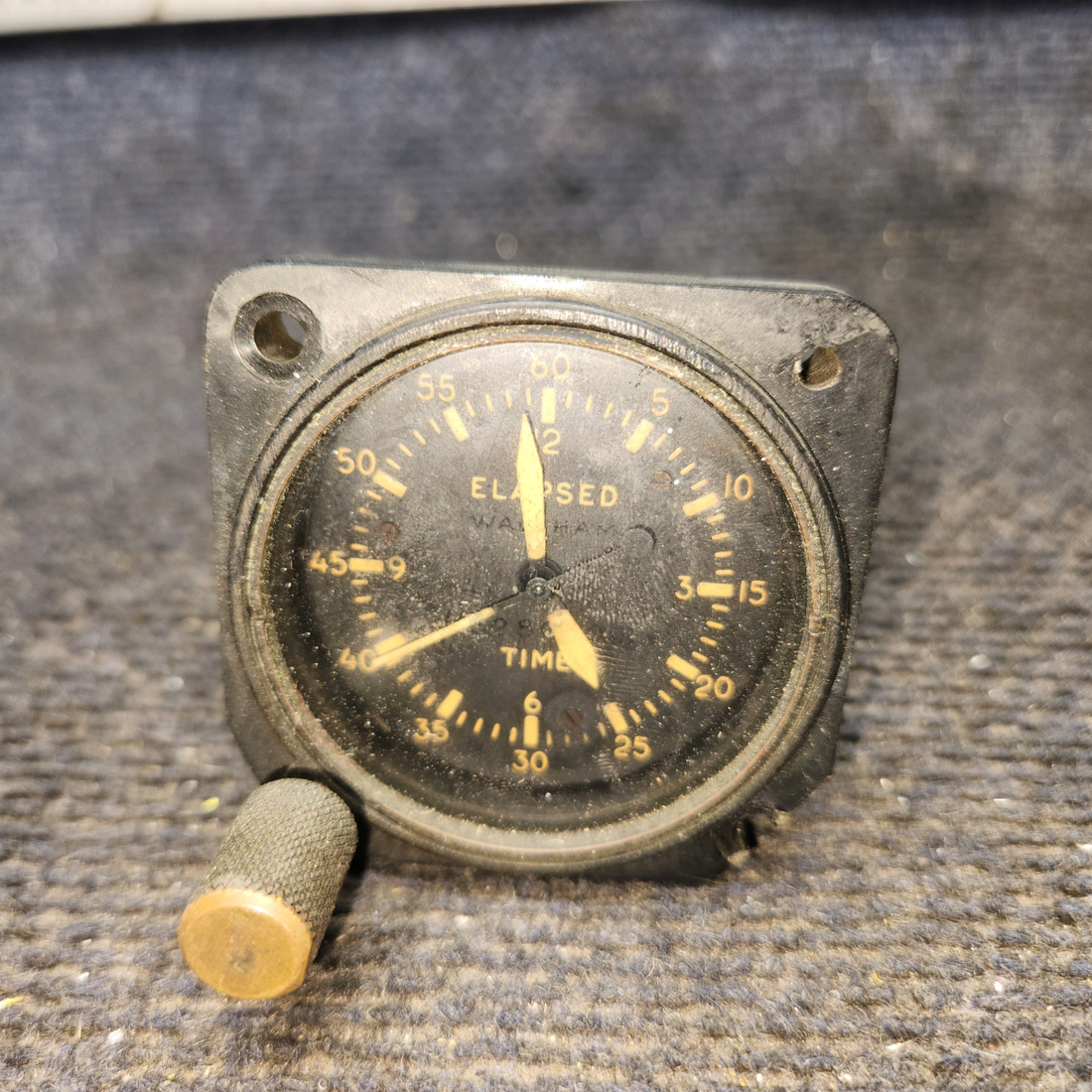 Used aircraft parts for sale, 22222-S Waltham Precision cessna 150G Elapsed Time Clock