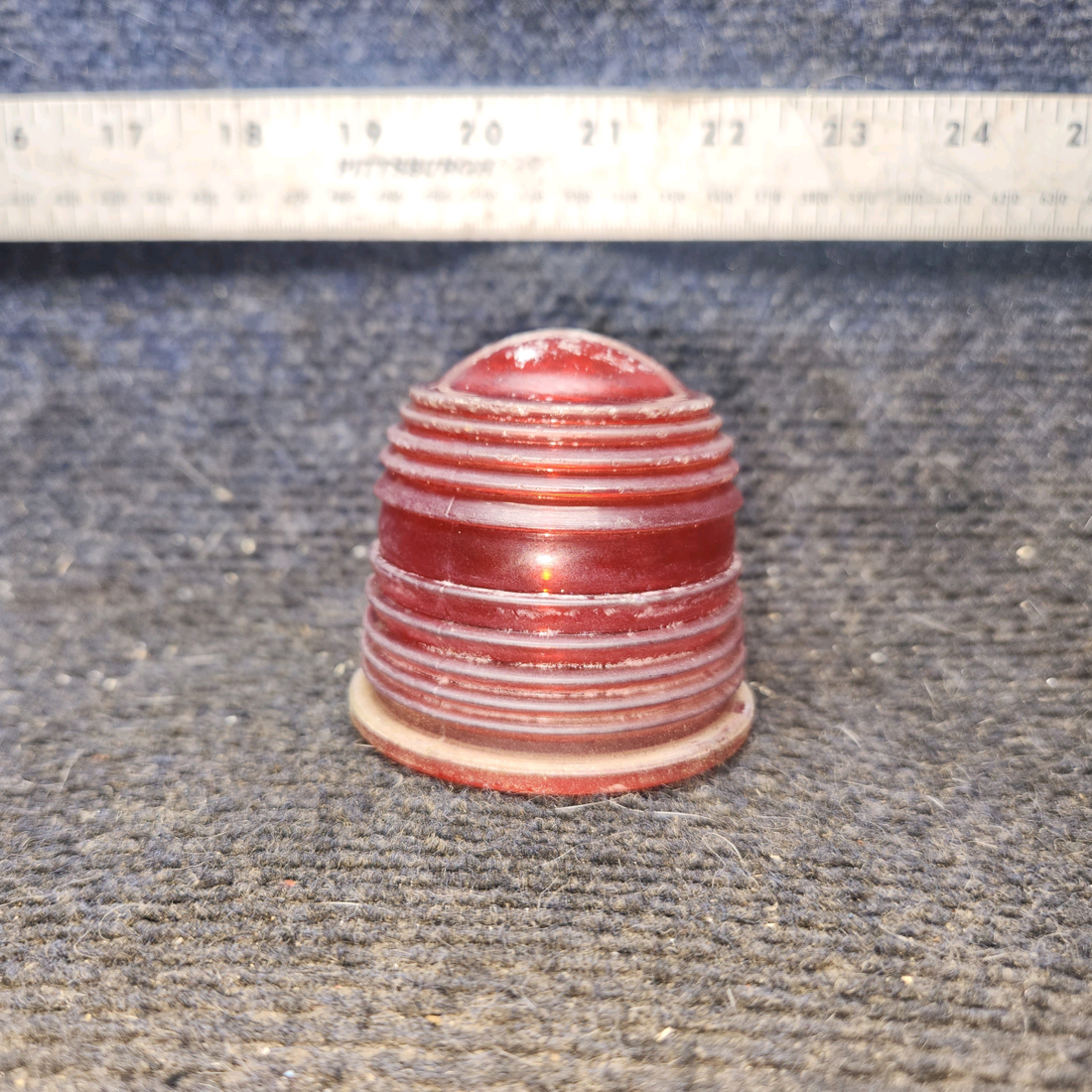 Used aircraft parts for sale, C17325 cessna 172N Flashing Beacon Glass Dome Red Lens