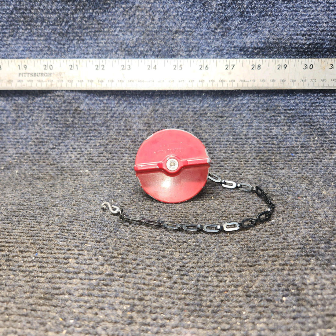 Used aircraft parts for sale, C156001-0106 Cessna 182G Fuel Cap Assembly with Chain