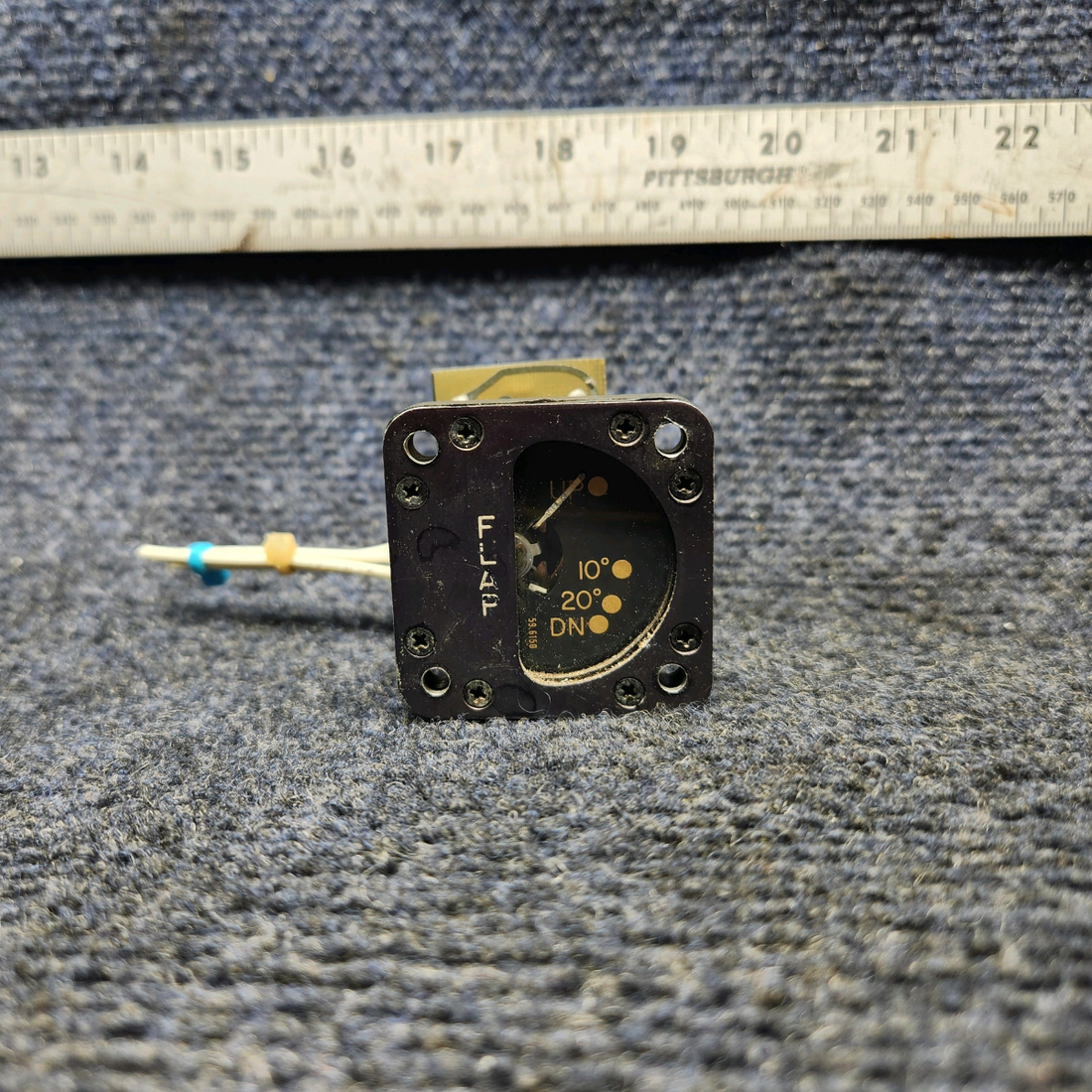 Used aircraft parts for sale, 50-384001-33 Beechcraft A24R Flap Position Indicator Gauge