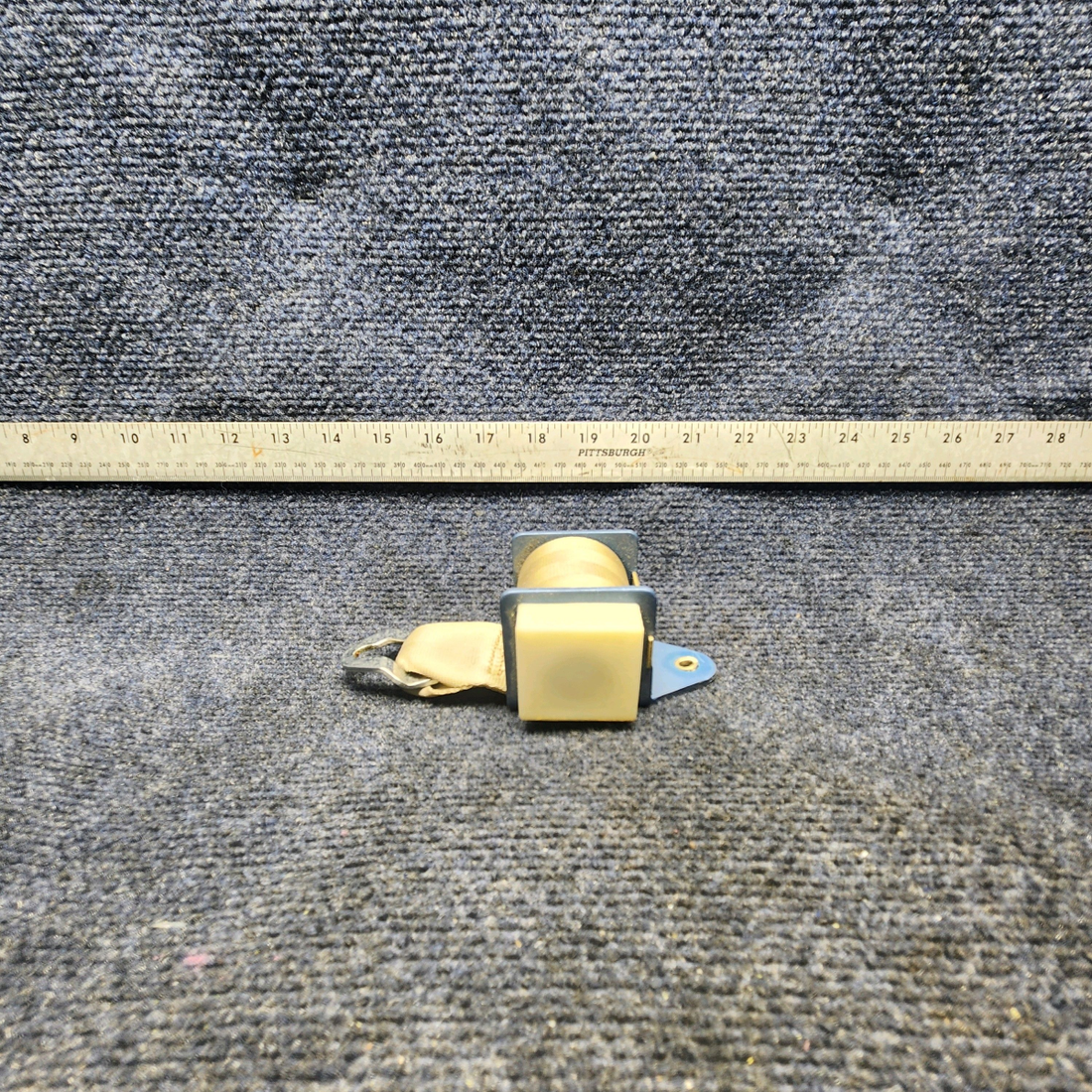 Used aircraft parts for sale, 58-380071-1 America Safety Beechcraft F33A SEAT BELT REEL W/ BELT INERTIA REEL