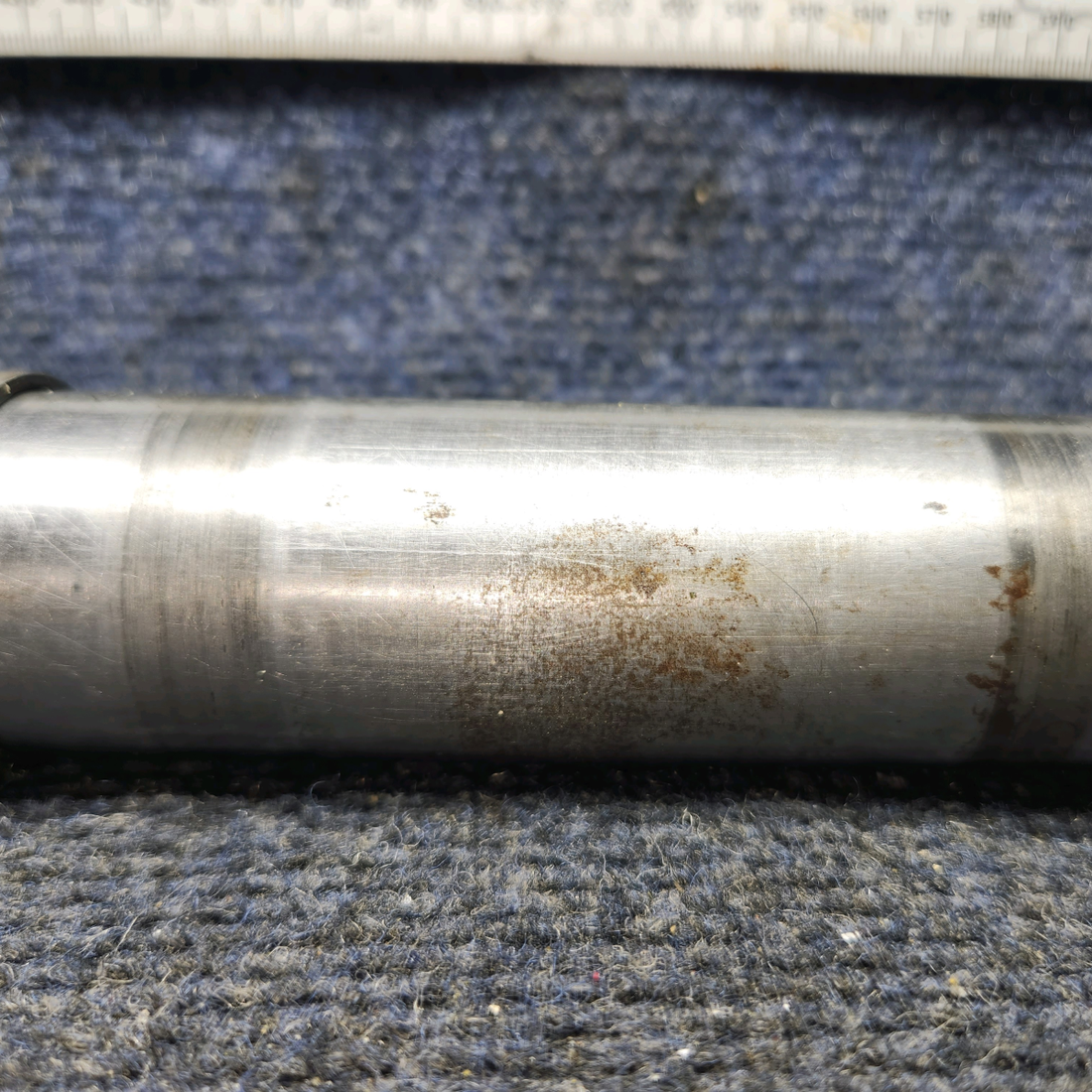 Used aircraft parts for sale, 86062-086 / 20825-000 PIPER PA-24-250 Landing Gear Wheel Axle Tube Assembly w Spacers & Ferrules