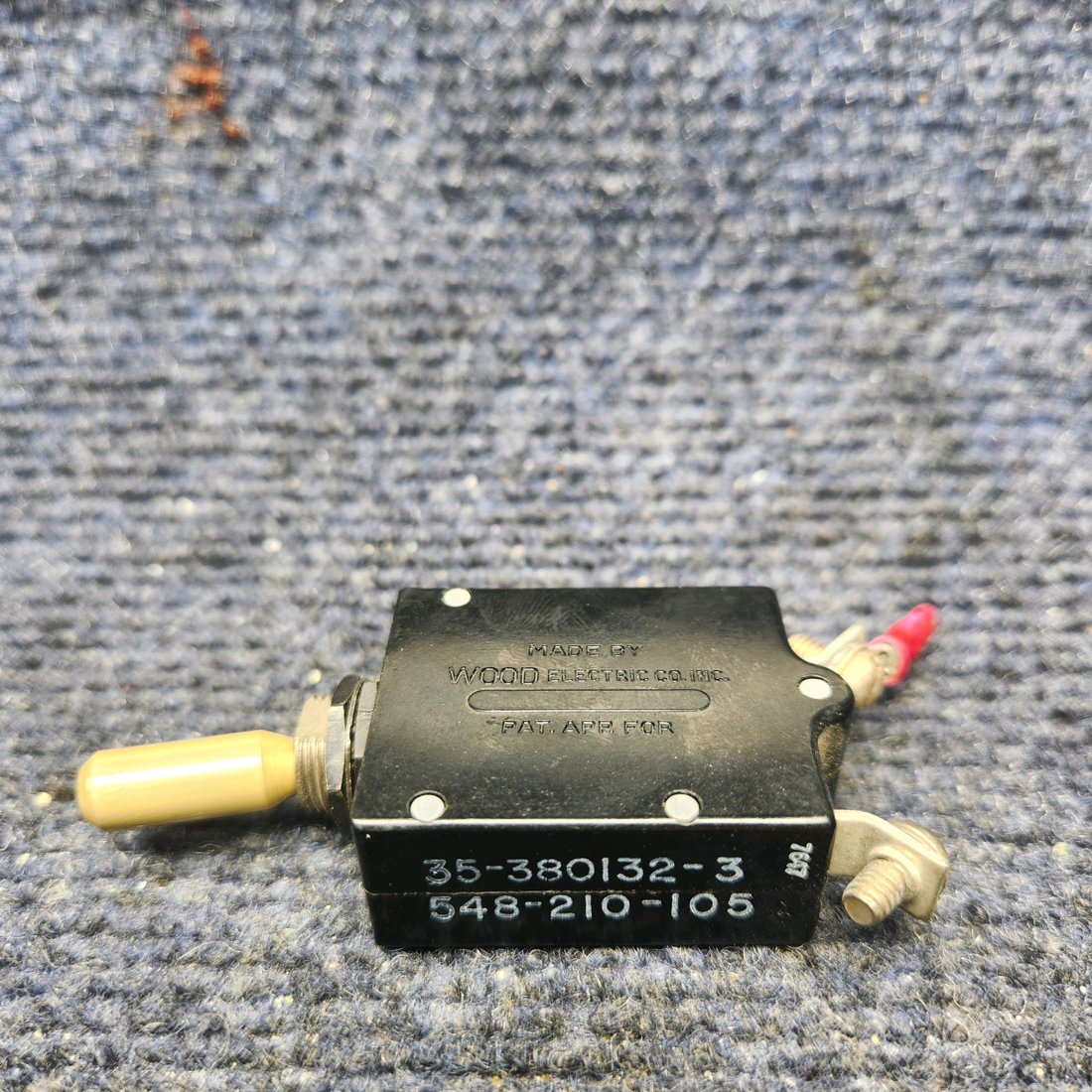 Used aircraft parts for sale, 35-380132-3 Beechcraft F33A WOOD TOGGLE SWITCH (10A)