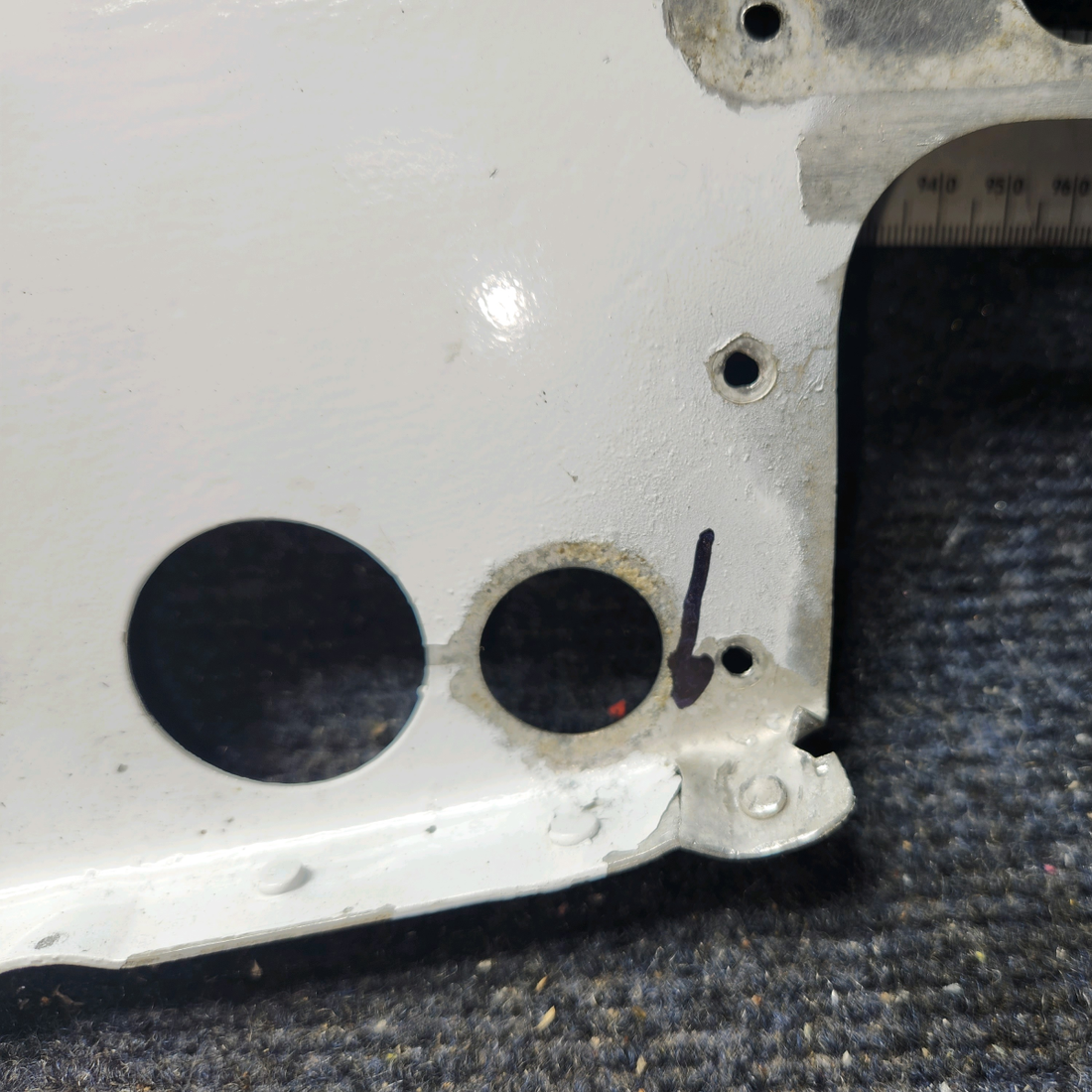 Used aircraft parts for sale, 0511000-43 Cessna 172E FWD Fuselage Rib LH has a crack