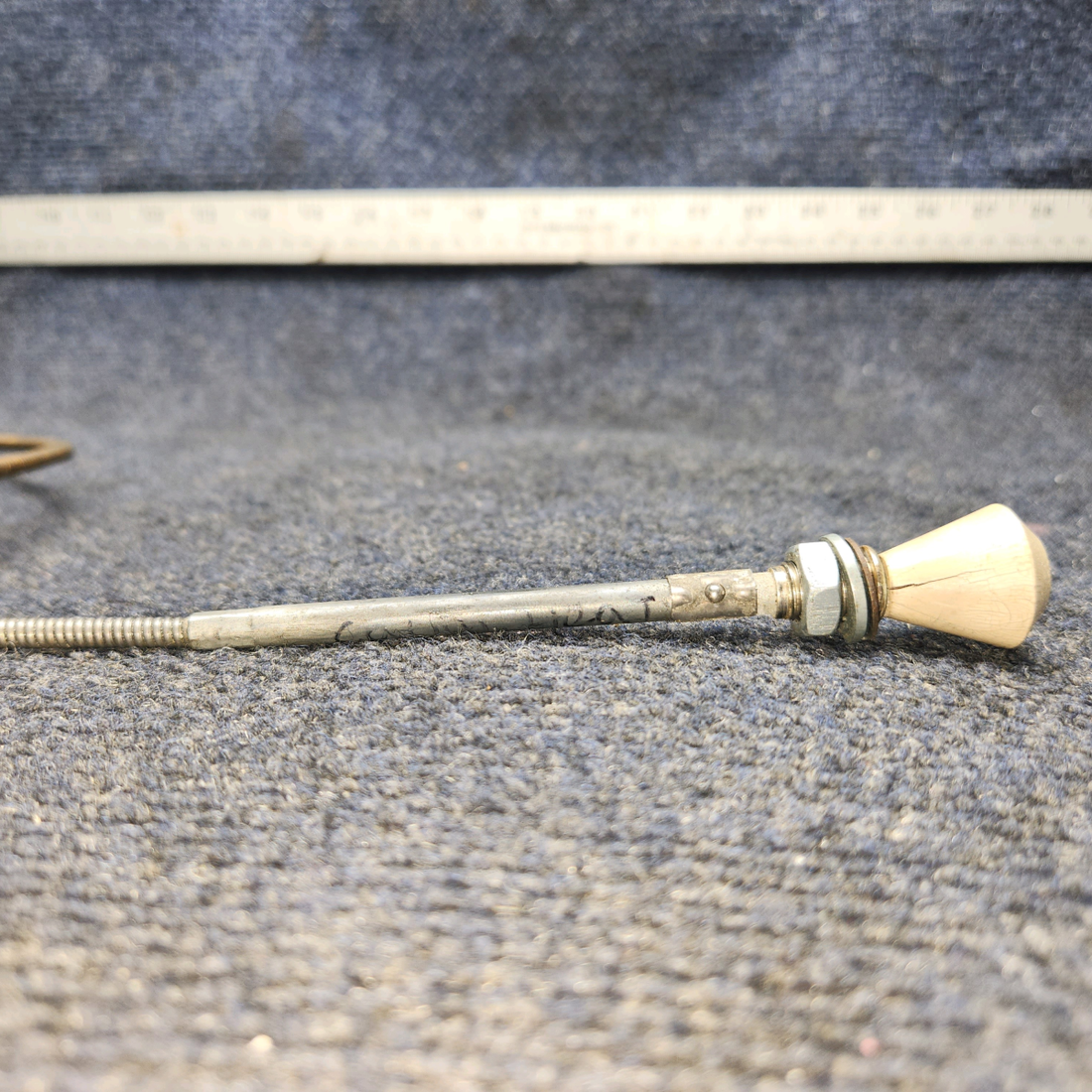 Used aircraft parts for sale, 35-380051-21 Beechcraft A24R Control Cable Cabin Head Assembly