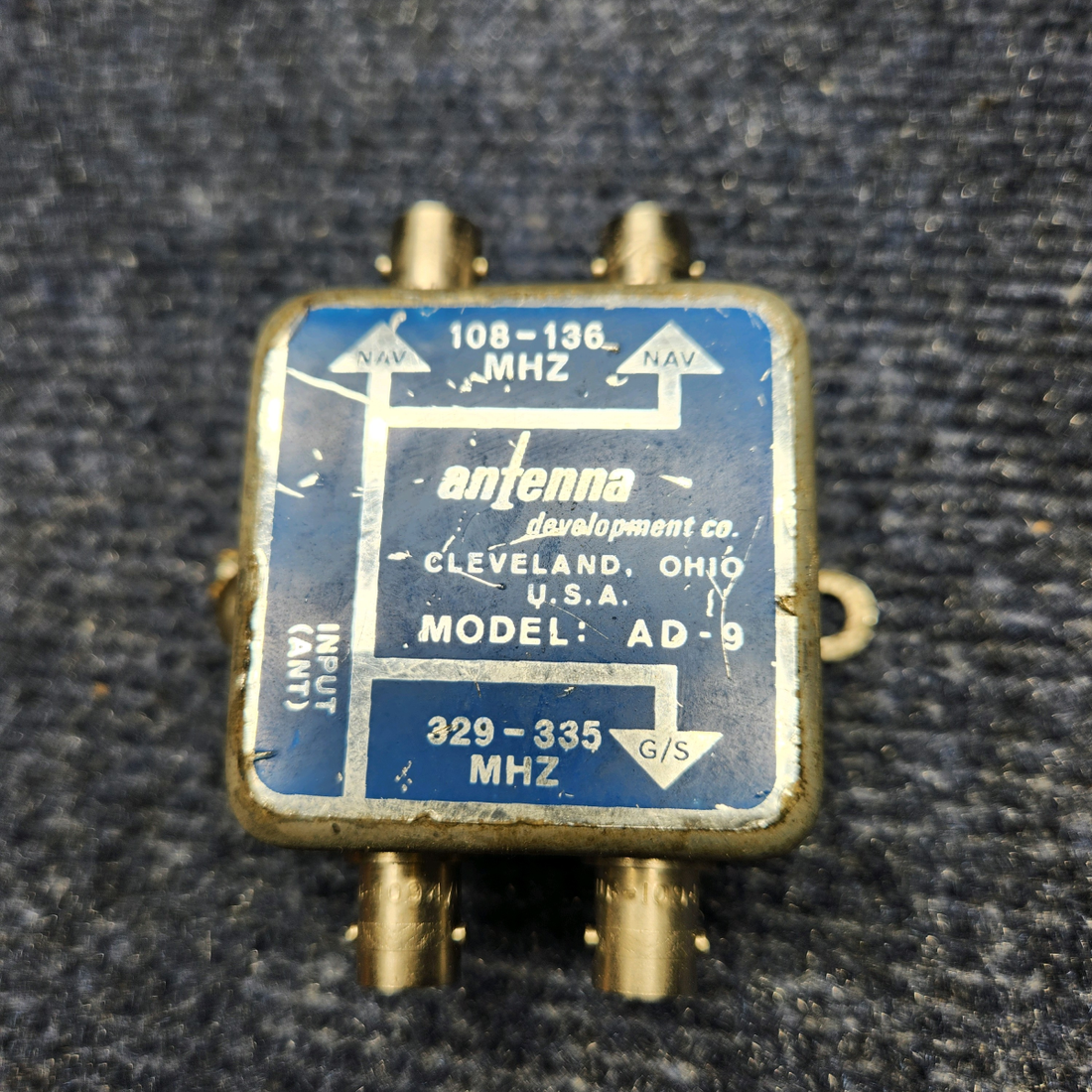 Used aircraft parts for sale, AD-9 Piper PA32RT-300 ANTENNA DEVELOPMENT SPLITTER COUPLER
