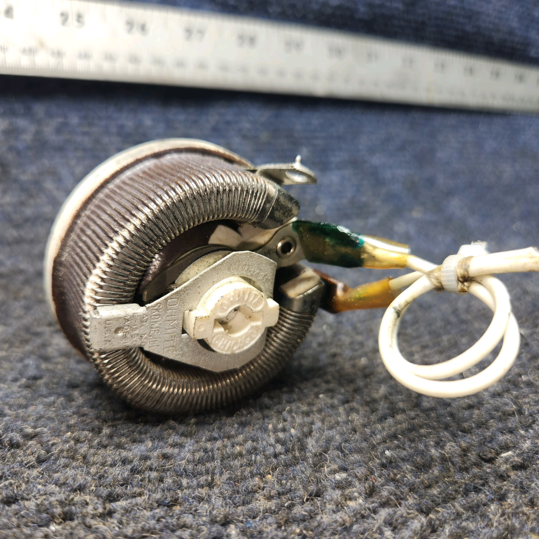 Used aircraft parts for sale, J-22-F2-351 Ohmite BEECHCRAFT 95-55B Dimmer Assembly – 15 Amp