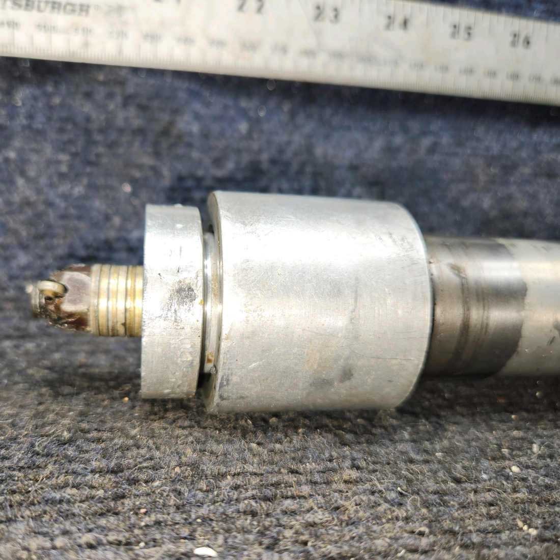 Used aircraft parts for sale, 0543001, 0543037-1, 0543003 Cessna 172 Nose Gear Axle Tube w Spacers & Ferrule