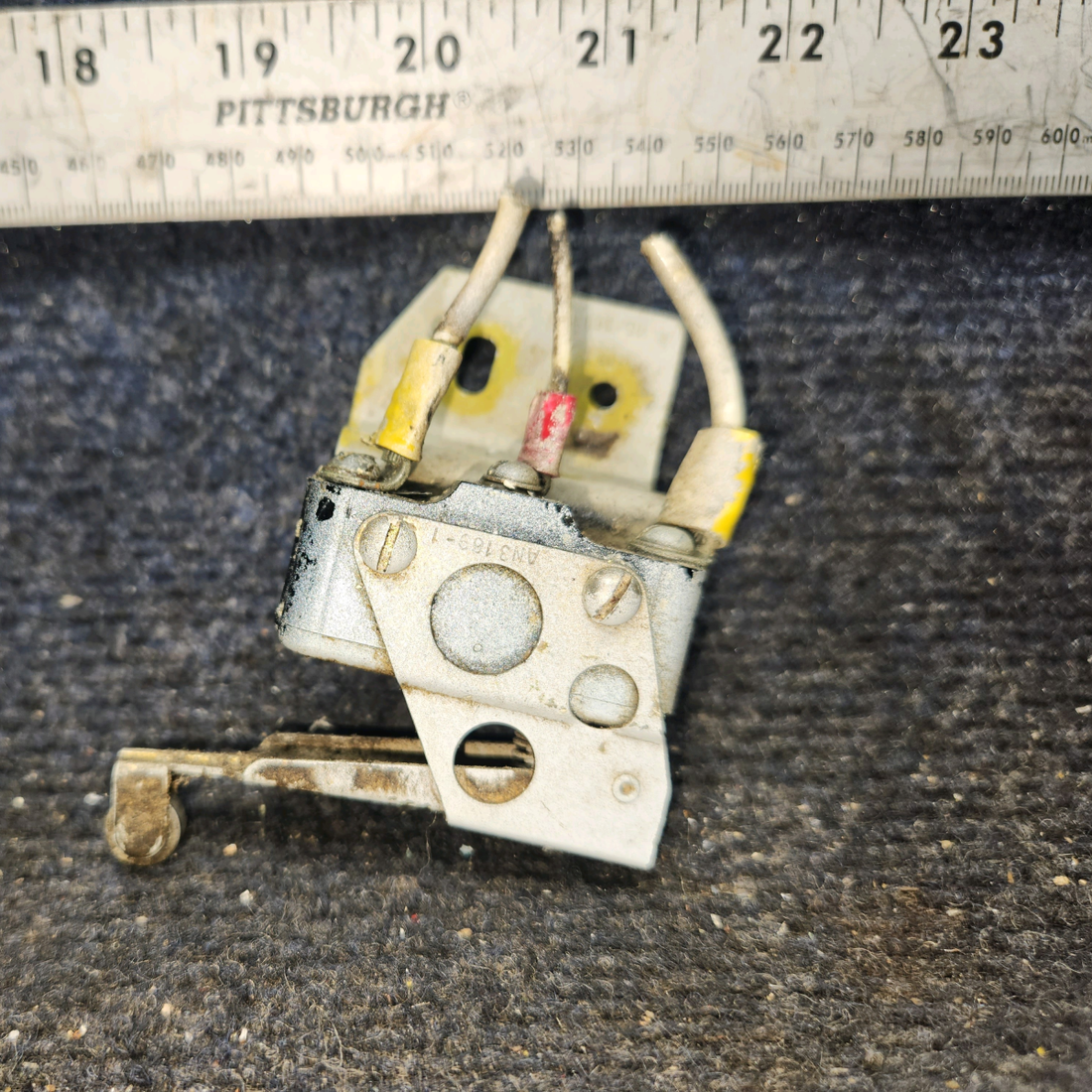 Used aircraft parts for sale, 45-361116 Beechcraft 35-33 Flap Limit Up Switch with Bracket