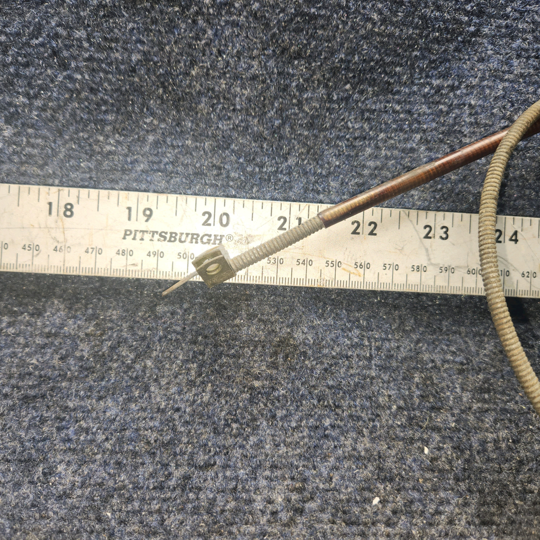 Used aircraft parts for sale, 67709-000 Piper PA28-140 Defroster Cable Assy. 39 1/2"