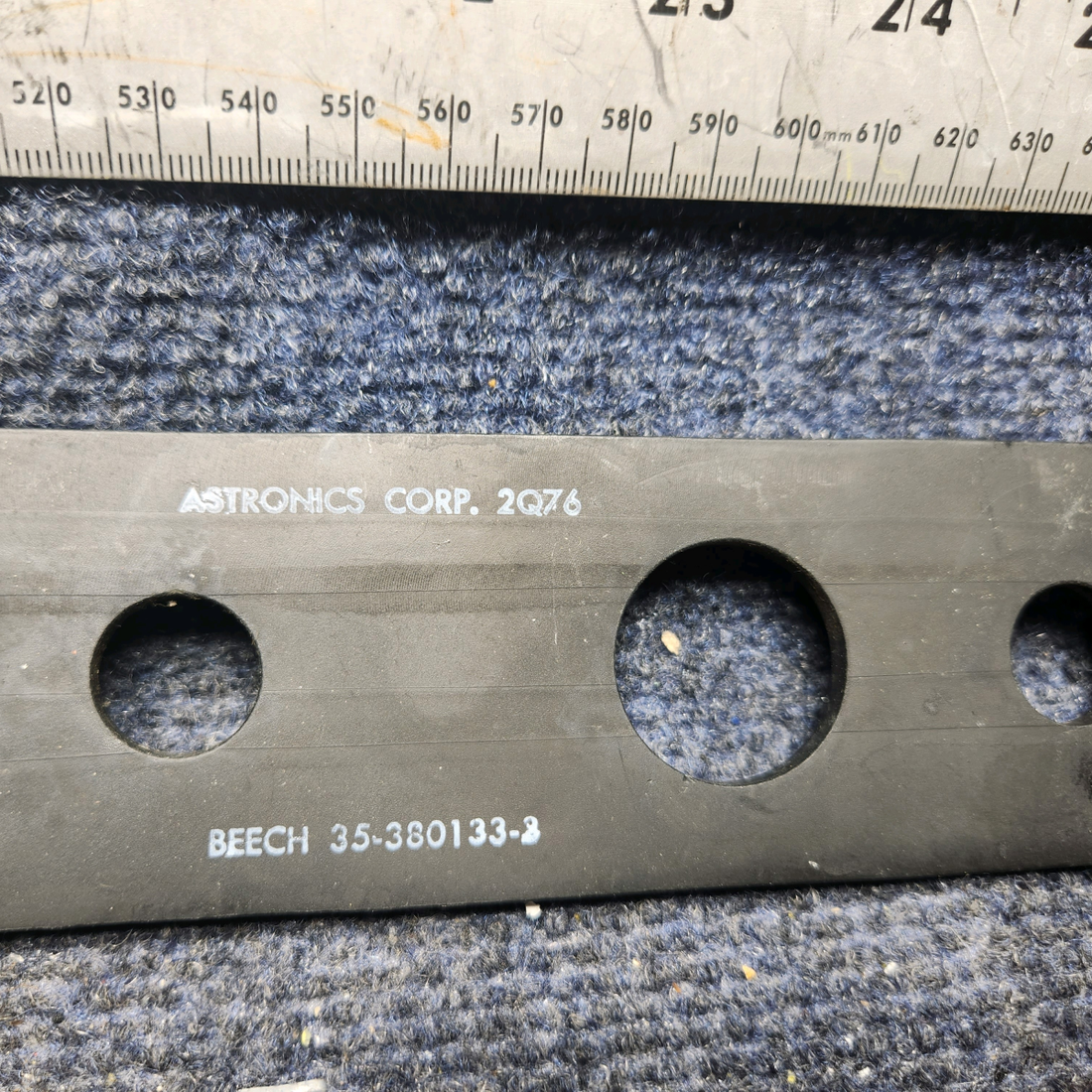 Used aircraft parts for sale, 35-380133-3 Beechcraft F33A GRIMES LIGHTED CENTER SWITCH PANEL (115V)